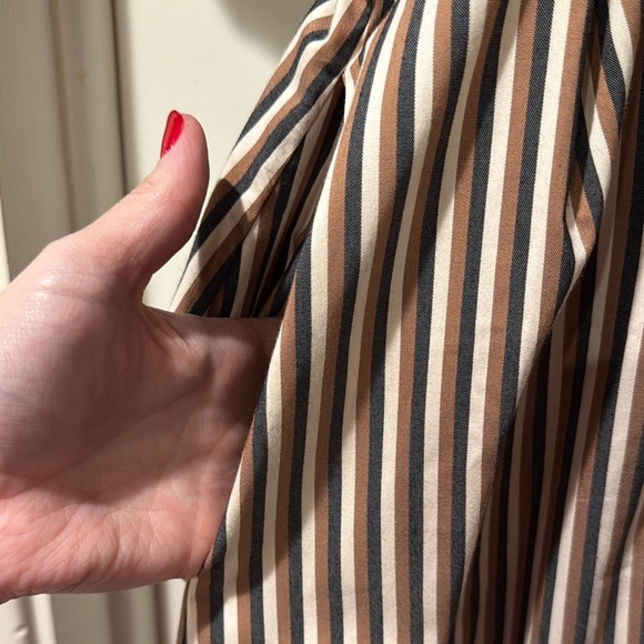 Striped Brown Dress - Picture 4 of 5